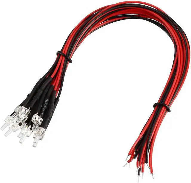 Main image of 9pcs Pre-Wired 2mm Emerald Green LED Light DC 6-12V Prewired Diffused Emitting Diodes