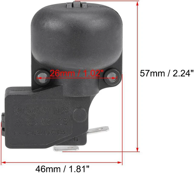 Alt view image 2 of 3 - Tip over Switch AC 125V/250V 16A Anti Tilt Dump Switch for Patio Garden Heaters Electric Fan 3pcs
