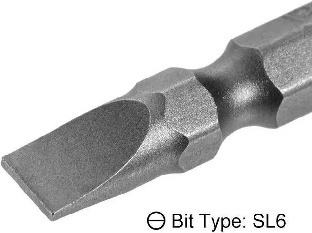 Alt view image 3 of 4 - 1/4inch Hex Shank 50mm Length Magnetic Screwdriver SL6/PH2 Slotted-Phillips Double-Head Screwdriver Bits S2 Alloy Steel