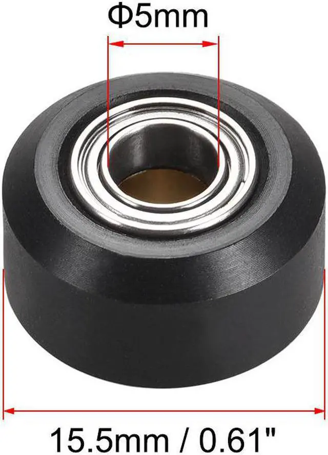 Alt view image 2 of 4 - POM V Wheel with Bearing for 3D Printer RepRap, Ender 3,CR Series OD 15.5mm 4pcs