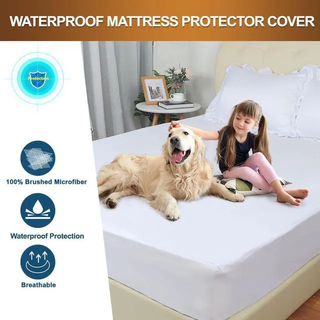 Alt view image 6 of 7 - Fitted Mattress Pad Protector Cover Water-resistant Comfortable - Breathable and Soft Twin XL