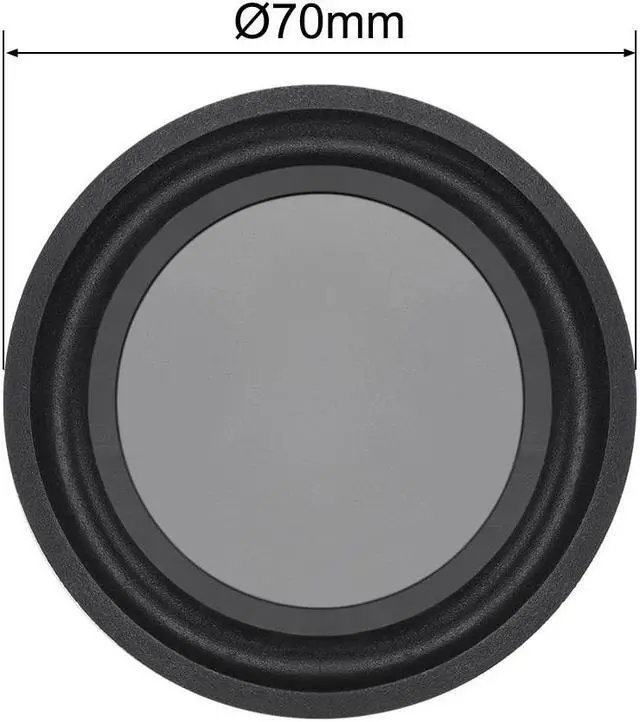 Alt view image 2 of 2 - 2Pcs 3" 70mm Bass Speaker Passive Radiator Auxiliary Rubber Vibration Plate Subwoofer DIY Repair