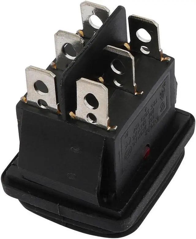 Alt view image 2 of 2 - AC 250V/16A 125V/20A 6 Terminals ON/OFF/ON DPDT Latching Waterproof Rocker Switch
