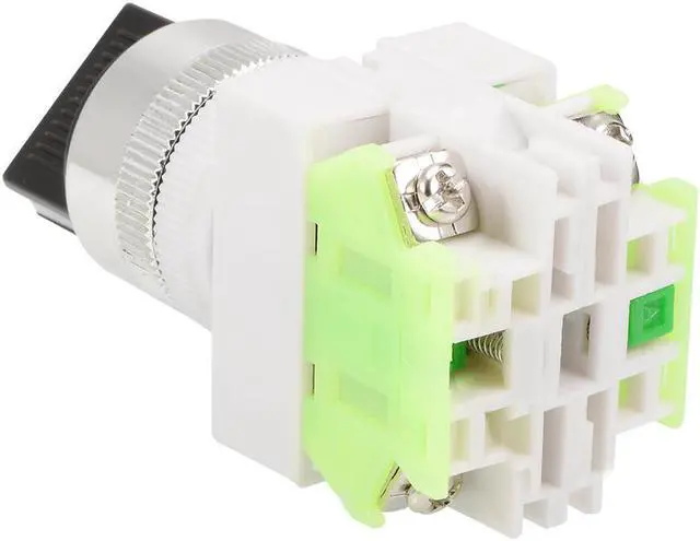 Alt view image 4 of 4 - 5pcs Latching Lock 3 Positions Rotary Selector Select Switch DPST 10A 22mm Mounting Hole Dia
