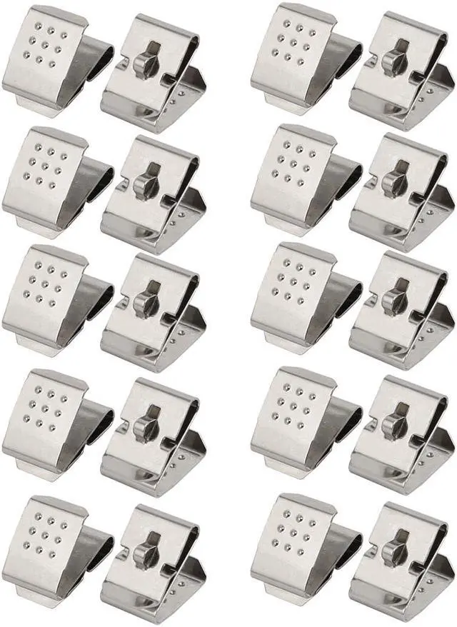 Main image of 20Pcs Silver Tone Metal AA/14500 Battery Positive Negative Shrapnel Contact