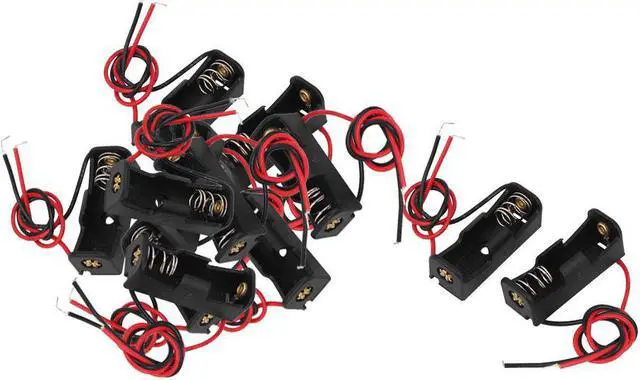 Main image of 10 Pcs Spring Clip ABS Batteries Case Open Holder Black for 1x 23A/12V Battery
