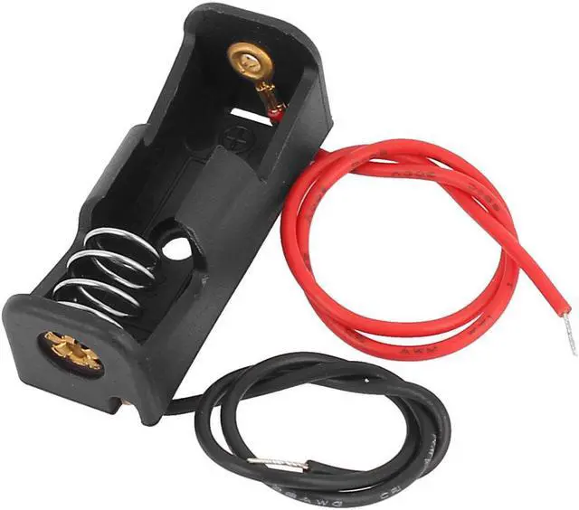 Alt view image 2 of 3 - Dual Wires Spring Clip Black Plastic Batteries Case Holder for 12V/23A N Battery 7Pcs