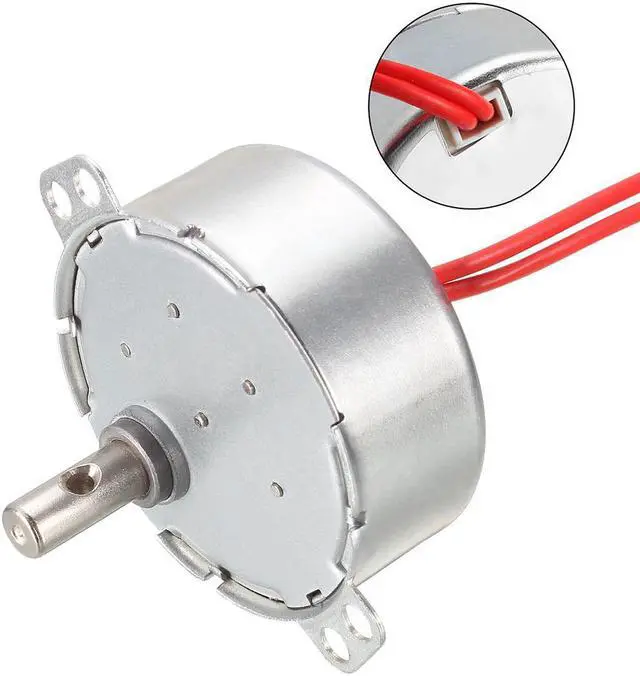 Alt view image 4 of 4 - Synchronous Motor AC 24V 2.5-3RPM 50-60Hz CCW/CW 4W Turntable Gear Box for Microwave Oven