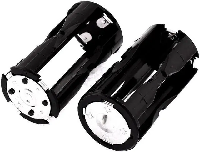 Main image of Round Battery Holder Container Case 2Pcs for 4 x AAA Batteries