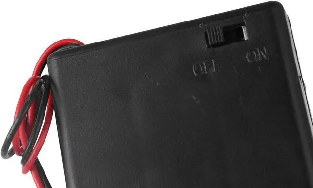 Alt view image 2 of 4 - 4.5V Power Supply 3 x AA Battery Holder Enclosed Case Box On-Off Switch 160mm Leads