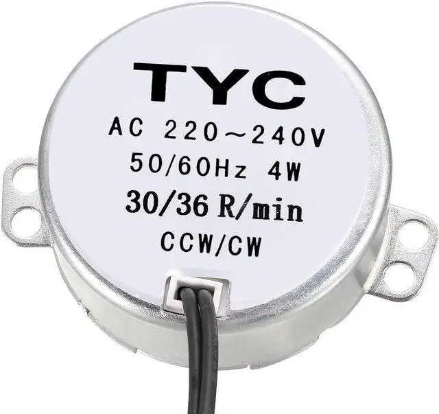 Alt view image 2 of 4 - Synchronous Motor AC 220-240V 30-36RPM 50-60Hz CCW/CW 4W Reduction Gear Motor