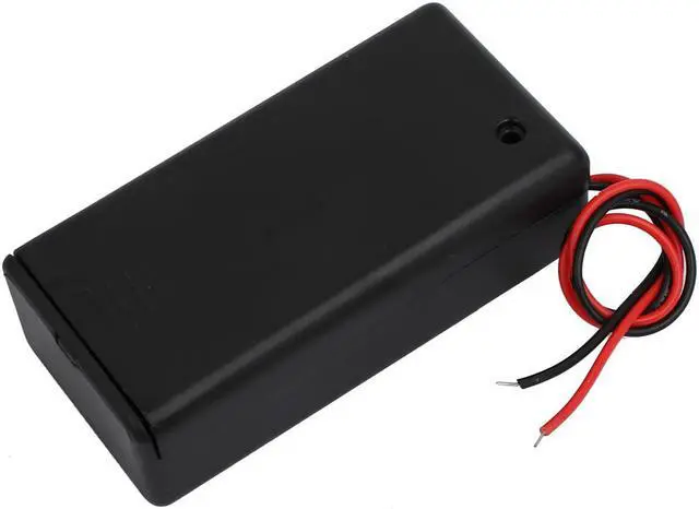 Alt view image 2 of 4 - 2 Pcs ON/OFF Switch 2 Wires Covered Battery Holder Case for 9V Battery