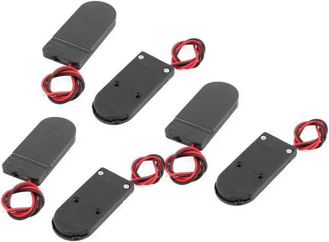 Main image of 2 x 3V CR2032 Cell Button Battery Holder Battery Cell Case w Switch 6 Pcs