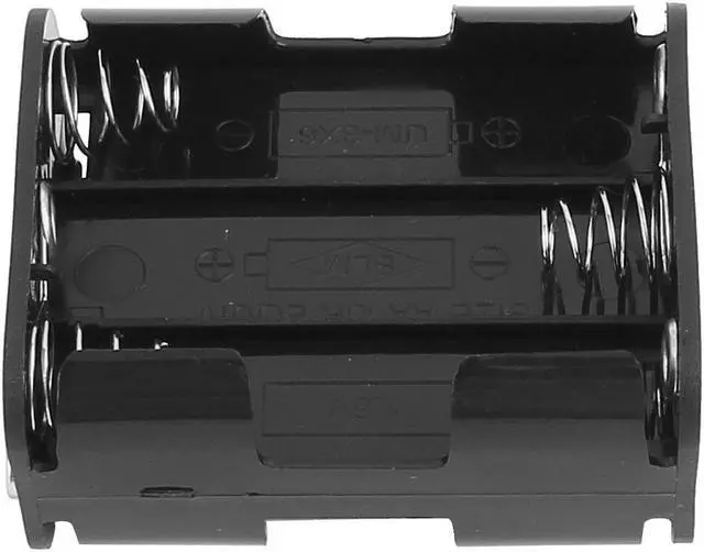 Alt view image 3 of 3 - 10Pcs Black Double Side 6 x 1.5V AA Battery Holder Storage Case Box