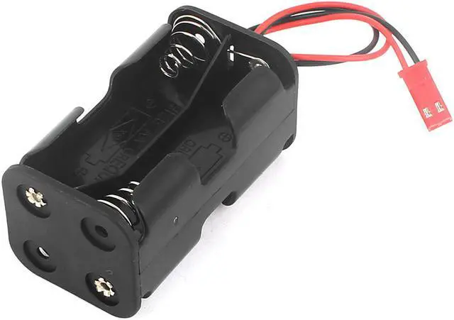 Main image of In Series 4 x 1.5V AA Battery Holders Case Storage JST Male Connector Black