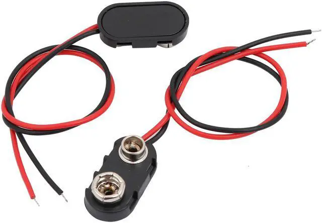 Alt view image 2 of 2 - 9 Pcs DC9V Battery Clip Faux Leather Shell Buckle Connector Lead Wire