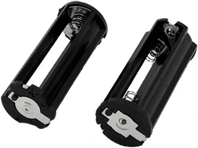 Alt view image 2 of 2 - 50pcs Spring Loaded Plastic Cylindrical Cell Box Storage Case Holder for 3 x 1.5V AAA Battery