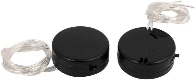 Alt view image 2 of 3 - 2 x 3V CR2032 Coin Cell Button Battery Holder Case Storage w Switch Black 12pcs