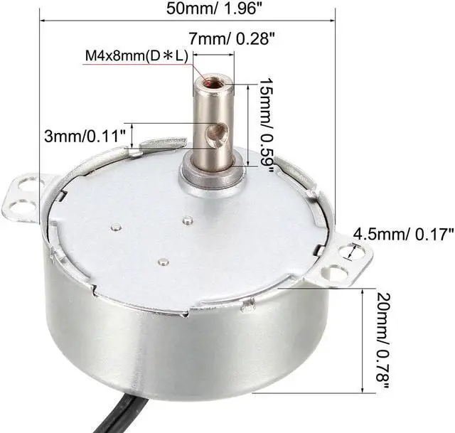 Alt view image 3 of 4 - Synchronous Motor AC 220-240V 30-36RPM 50-60Hz CCW/CW 4W Reduction Gear Motor