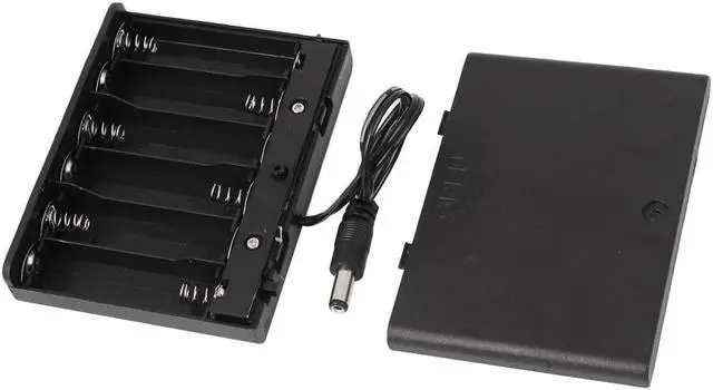 Alt view image 7 of 7 - 2 x AAA Battery Holder Enclose Case Box Switch Wire Leads 3V Output Black