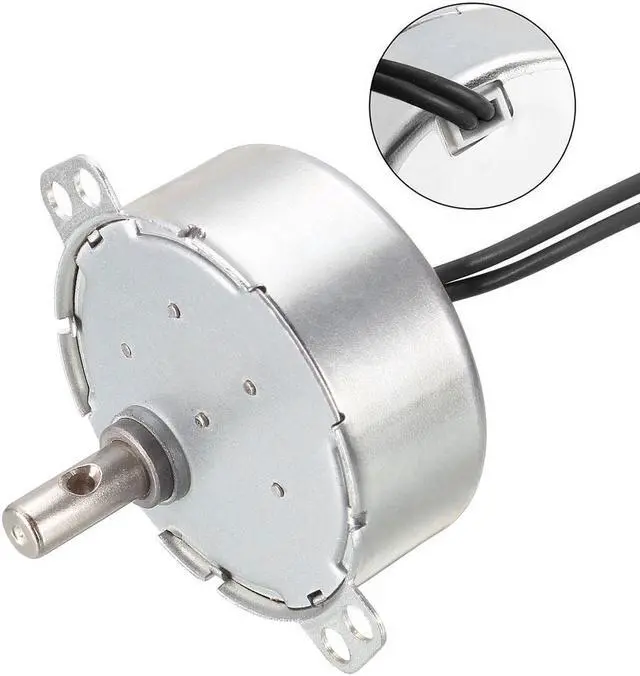 Alt view image 4 of 4 - Synchronous Motor AC 220-240V 1.4-1.7RPM 50-60Hz CCW/CW 4W Turntable Gear Box for Microwave Oven