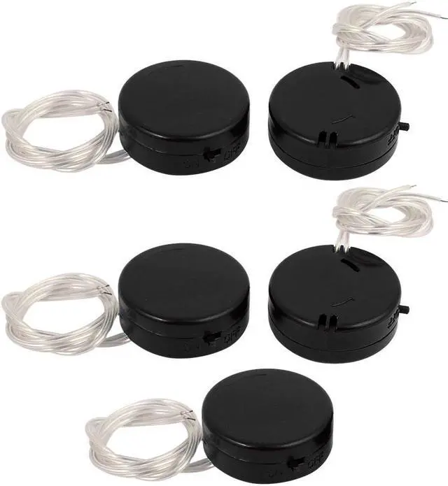 Main image of 2 x 3V CR2032 Coin Cell Button Battery Holder Case Storage w Switch Black 5pcs