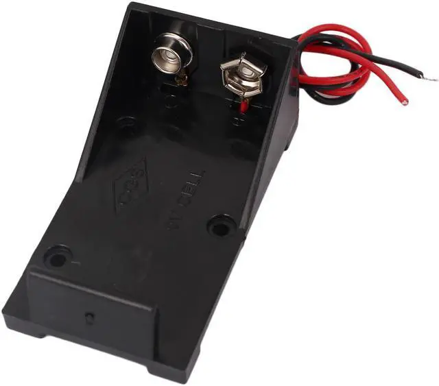 Alt view image 3 of 3 - 10PCS 9 Volt Battery Holder Screw Mounted Storage Case Box Wire Connector Black