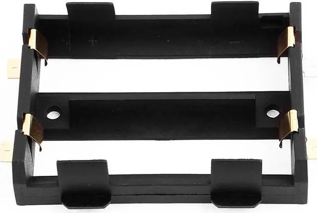 Alt view image 2 of 2 - 2PCS Nylon Shell Brass Series Connection 2 x 26650 Batteries SMD Storage Holder