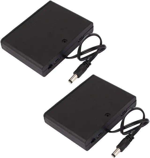 Alt view image 6 of 7 - 2 x AAA Battery Holder Enclose Case Box Switch Wire Leads 3V Output Black