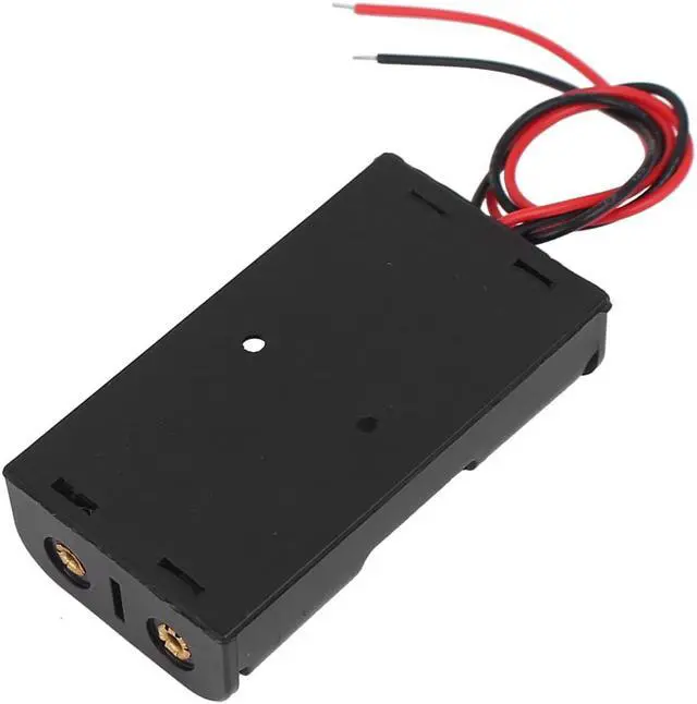 Alt view image 3 of 3 - 5 Pcs 3V Power Supply 2 X AA Battery Holder Storage Case Box 15cm Wire Lead Connector