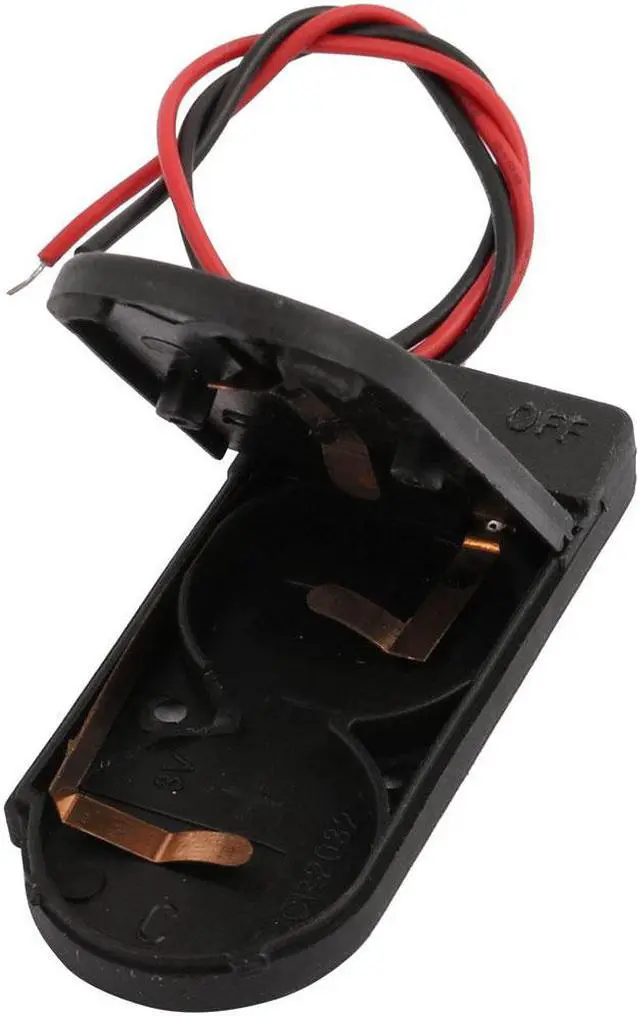 Alt view image 2 of 2 - 2x3V CR2032 Plastic Housing Coin Cell Button Battery Holder Case w Switch 2pcs