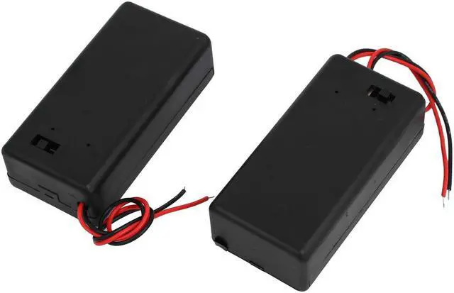 Alt view image 3 of 4 - 2 Pcs ON/OFF Switch 2 Wires Covered Battery Holder Case for 9V Battery
