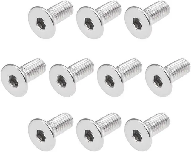 Main image of M5x12mm Flat Head Machine Screws Inner Hex Screw 304 Stainless Steel Fasteners Bolts 40Pcs