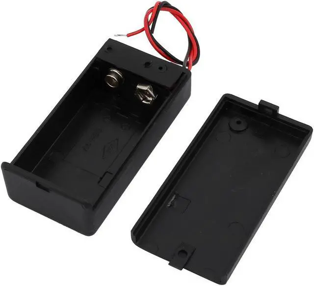 Alt view image 3 of 3 - 4Pcs Dual Wires Battery Covered Holder Box Case w ON/OFF Switch for 9V Batteries