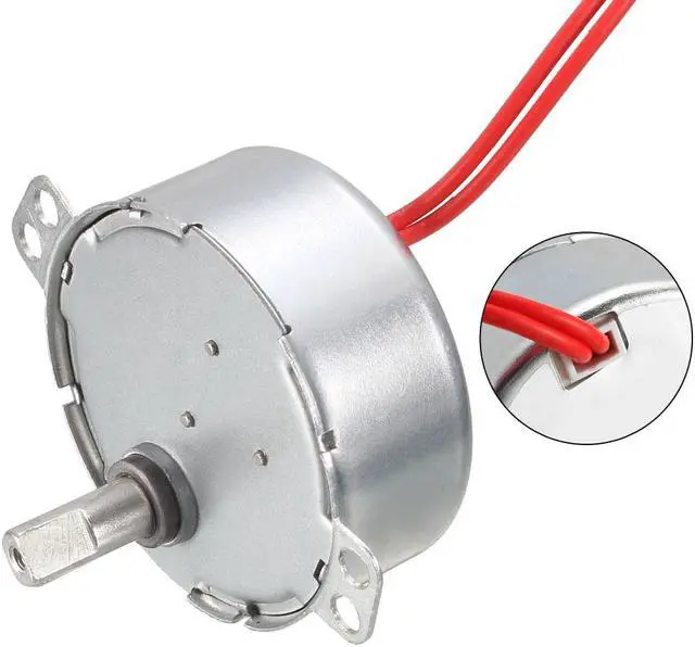Alt view image 4 of 4 - Synchronous Motor AC 24V 30-36RMP 50-60Hz 4W Double Flat Shaft CW/CCW