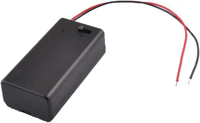 Main image of Black Plastic Storage Pair SBH-9V Batteries Switch Battery Holder Case Box