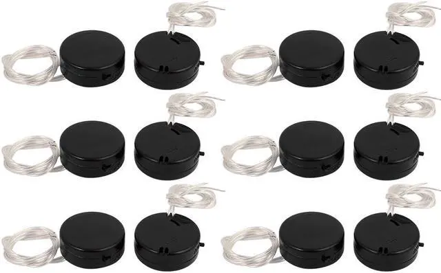 Main image of 2 x 3V CR2032 Coin Cell Button Battery Holder Case Storage w Switch Black 12pcs