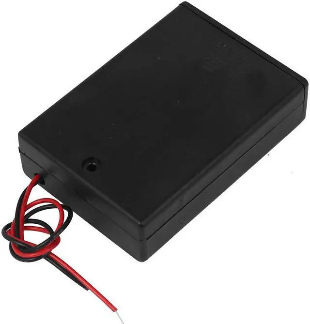 Alt view image 3 of 4 - 4.5V Power Supply 3 x AA Battery Holder Enclosed Case Box On-Off Switch 160mm Leads