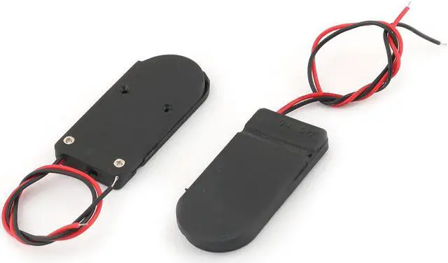 Main image of CR2032 x 2 Button Coin Cell Battery Holder Case Box on/off Switch Wire Lead 2 Pcs