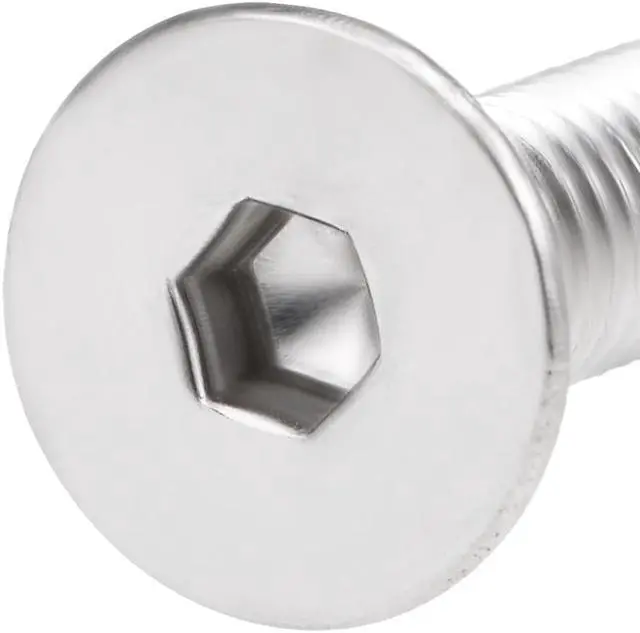 Alt view image 3 of 3 - M5x12mm Flat Head Machine Screws Inner Hex Screw 304 Stainless Steel Fasteners Bolts 40Pcs