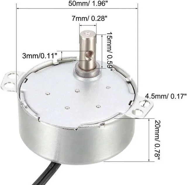Alt view image 3 of 4 - Synchronous Motor AC 220-240V 10-12RPM 50-60Hz CCW/CW 4W Turntable Gear Box for Microwave Oven