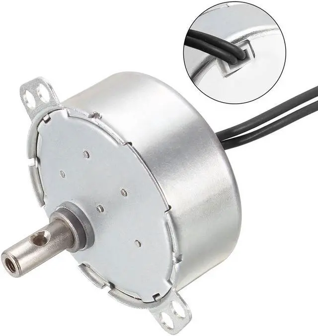Alt view image 4 of 4 - Synchronous Motor AC 220-240V 2-2.4RPM 50-60Hz CCW/CW 4W Reduction Gear Motor