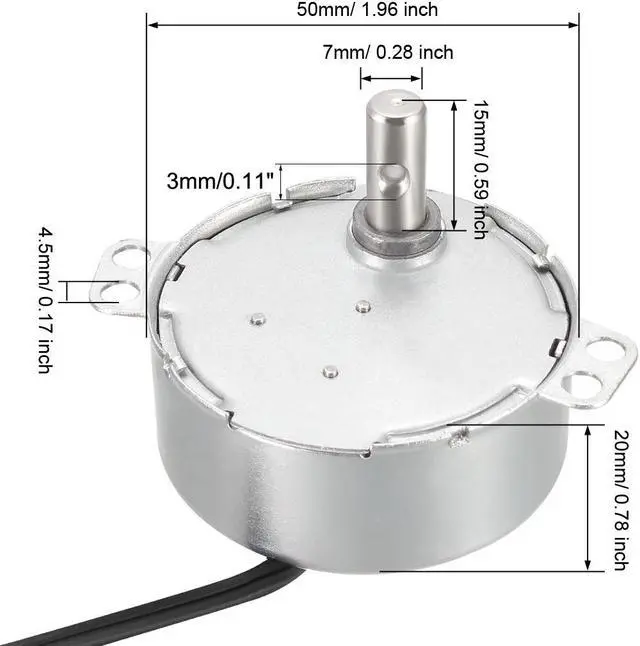 Alt view image 3 of 4 - Synchronous Motor AC 220-240V 30-36RPM 30-36Hz CCW/CW 4W Turntable Gear Box for Microwave Oven
