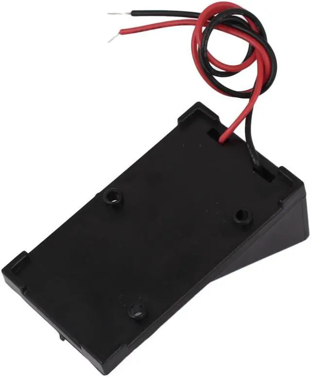 Alt view image 2 of 3 - 10PCS 9 Volt Battery Holder Screw Mounted Storage Case Box Wire Connector Black