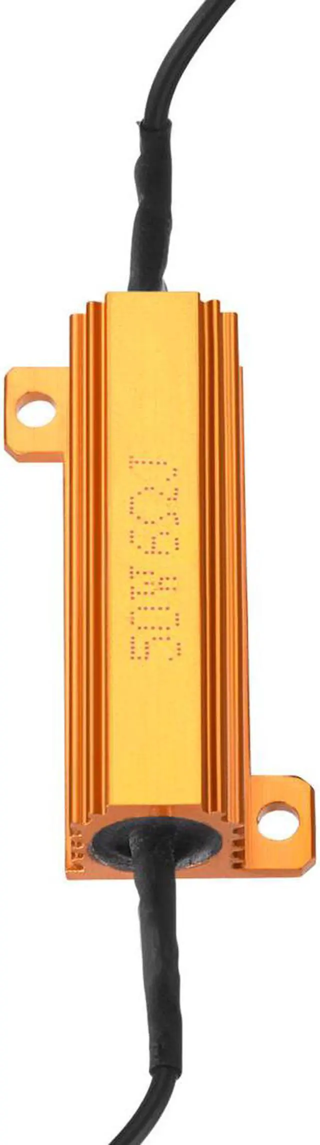 Alt view image 2 of 3 - 2 Pcs Aluminum Case Resistor 50W 6 Ohm Extension Wires Wirewound for LED Replacement Converter 50W6RJ