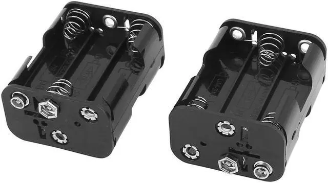 Alt view image 2 of 3 - 10Pcs Black Double Side 6 x 1.5V AA Battery Holder Storage Case Box