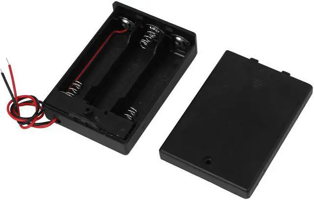 Main image of 4.5V Power Supply 3 x AA Battery Holder Enclosed Case Box On-Off Switch 160mm Leads
