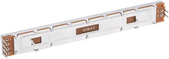 Alt view image 2 of 3 - 1pcs Fader Variable Resistors Mixer 128mm Straight Slide Potentiometer B103 10K Ohm Linear Double Potentiometers For Dimming Tuning