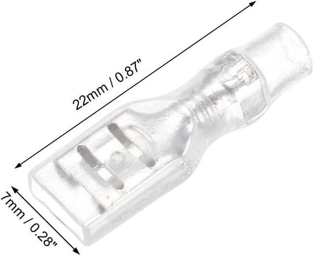 Alt view image 3 of 4 - 100pcs 4.8mm Quick Splice Wire Terminals Female Spade Connector with Insulating Sleeve