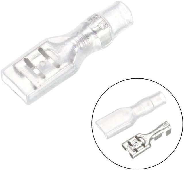 Alt view image 2 of 4 - 100pcs 4.8mm Quick Splice Wire Terminals Female Spade Connector with Insulating Sleeve